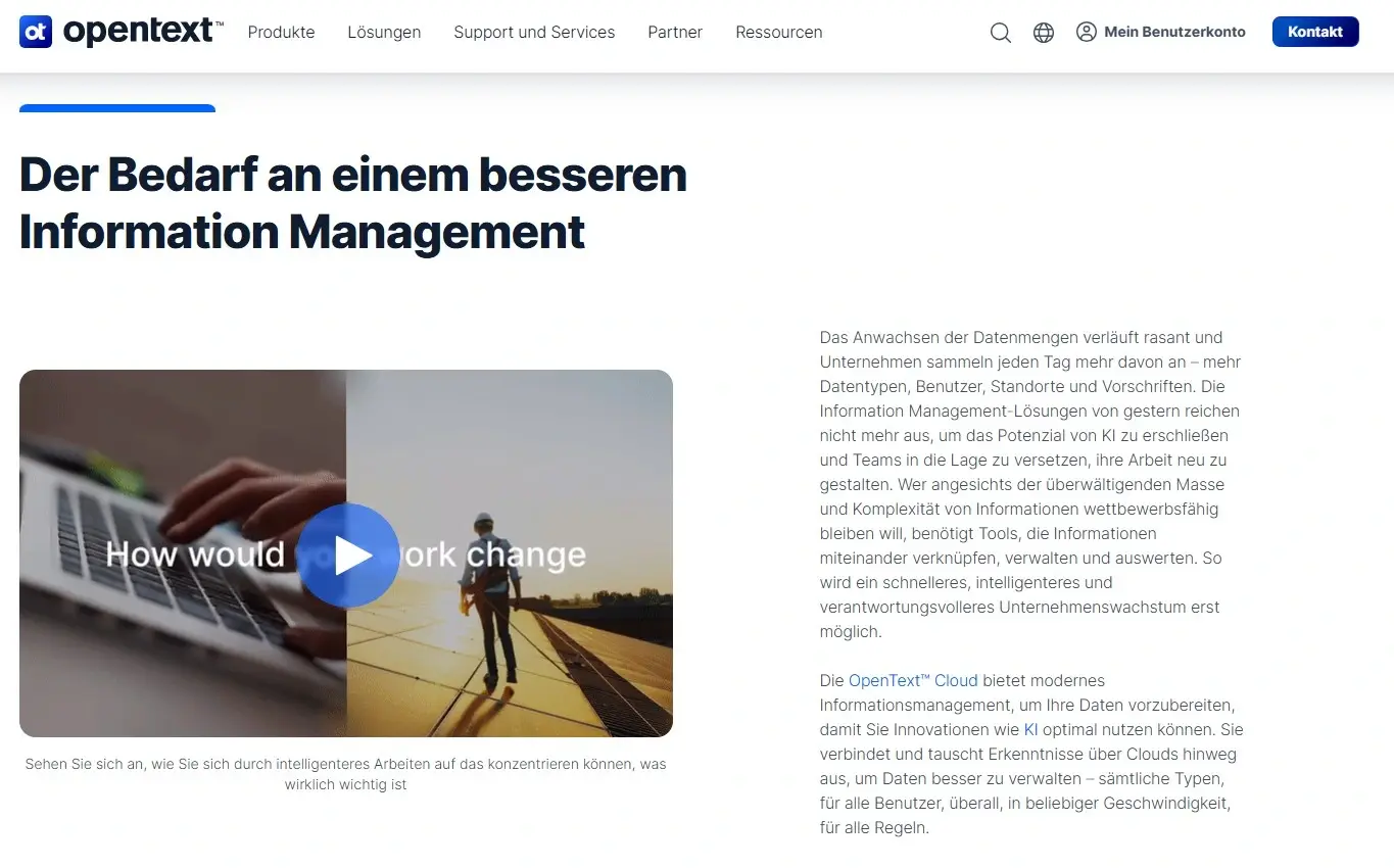OpenText product: CMS
