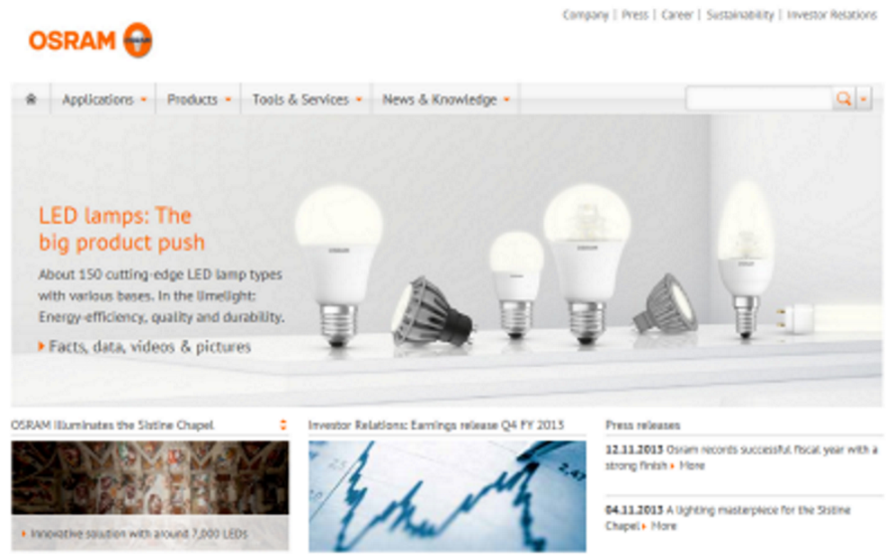 [ Osram: Corporate Website ]