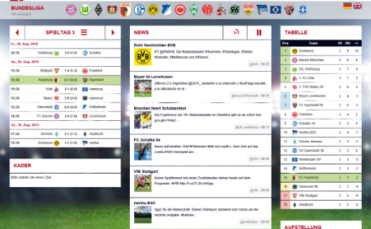 Fussballjetzt.de bündelt Statistiken, Meldungen und Posts zu Klubs, Spielern und Spielen in Echtzeit 